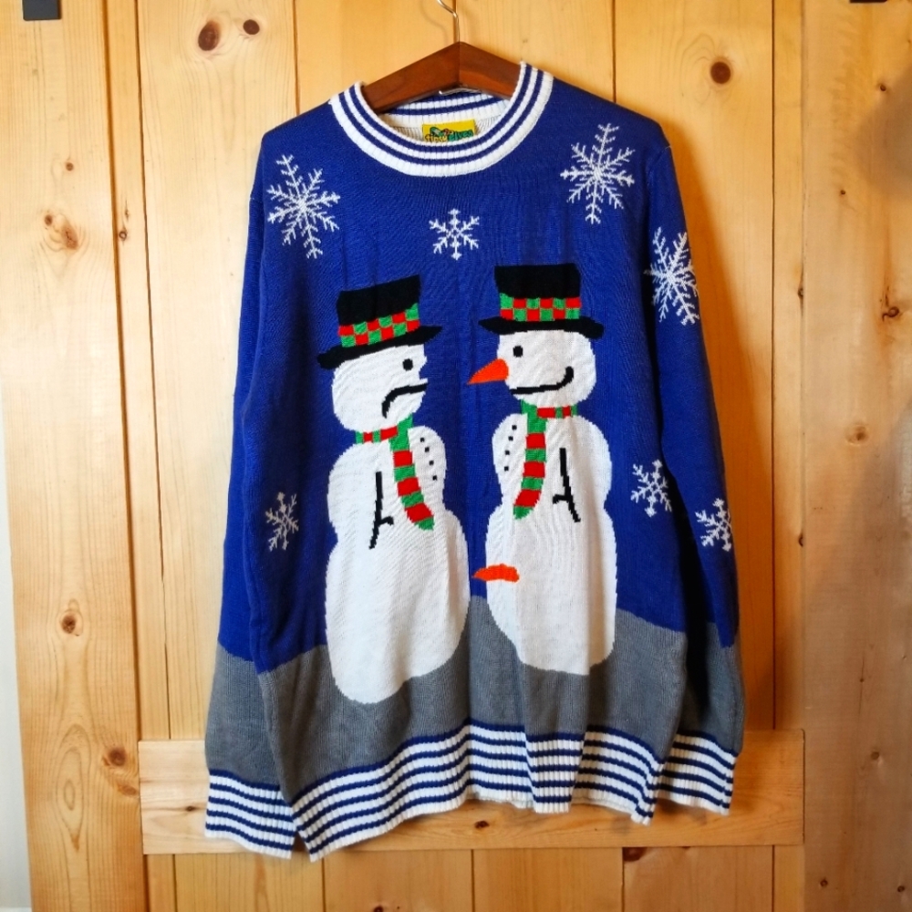 Tipsy Elves Novelty Frosty the Nose Thief Snowman Ugly Christmas Sweater